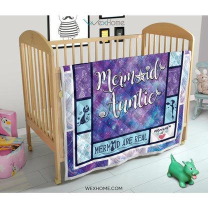 Mermaid Auntie Premium Quilt