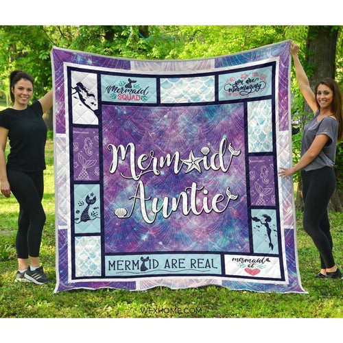 Mermaid Auntie Premium Quilt