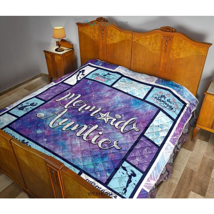 Mermaid Auntie Premium Quilt