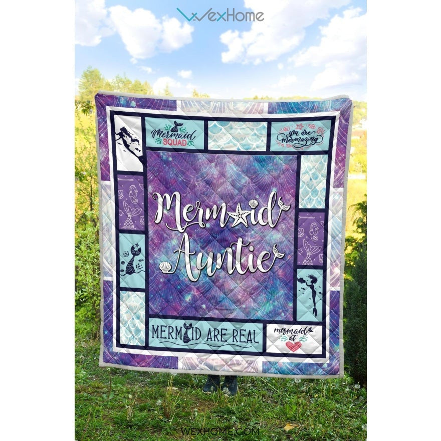 Mermaid Auntie Premium Quilt