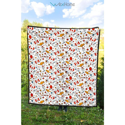 Canada Pattern Print Design 03 Premium Quilt
