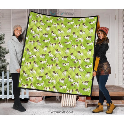 Jack Russel Pattern Print Design 01 Premium Quilt