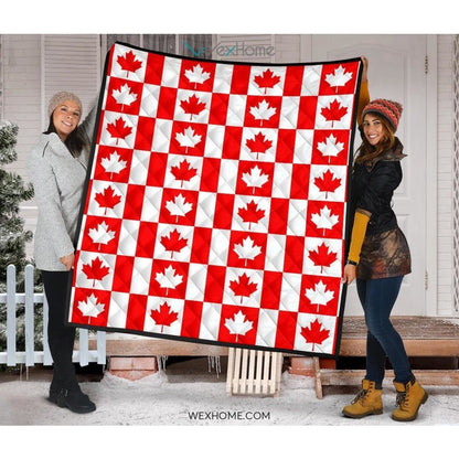 Canada Pattern Print Design 05 Premium Quilt