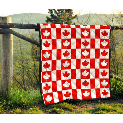Canada Pattern Print Design 05 Premium Quilt