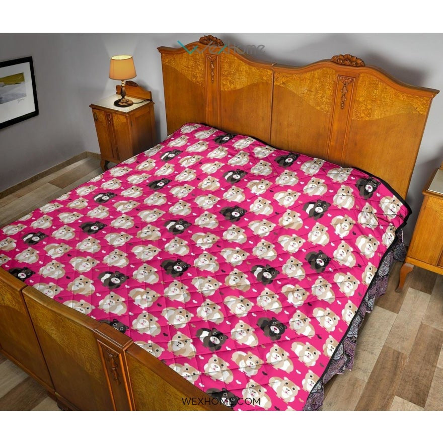 Guinea Pig Pattern Print Design 01 Premium Quilt