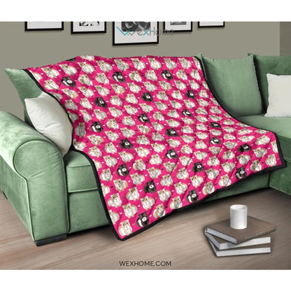 Guinea Pig Pattern Print Design 01 Premium Quilt