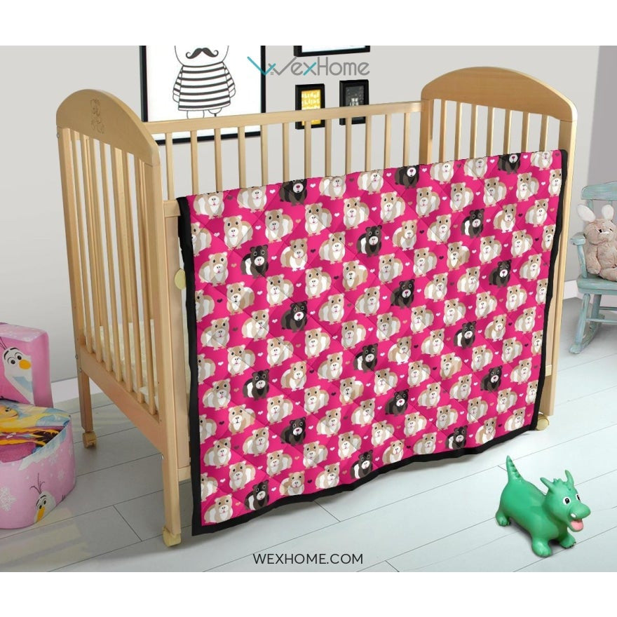 Guinea Pig Pattern Print Design 01 Premium Quilt