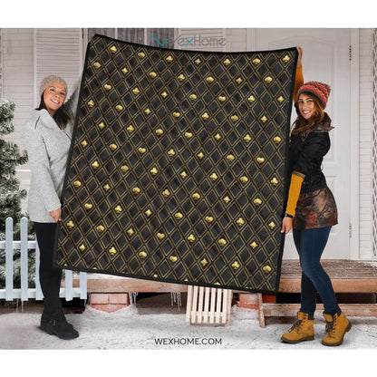 Casino Cards Suits Pattern Print Design 01 Premium Quilt
