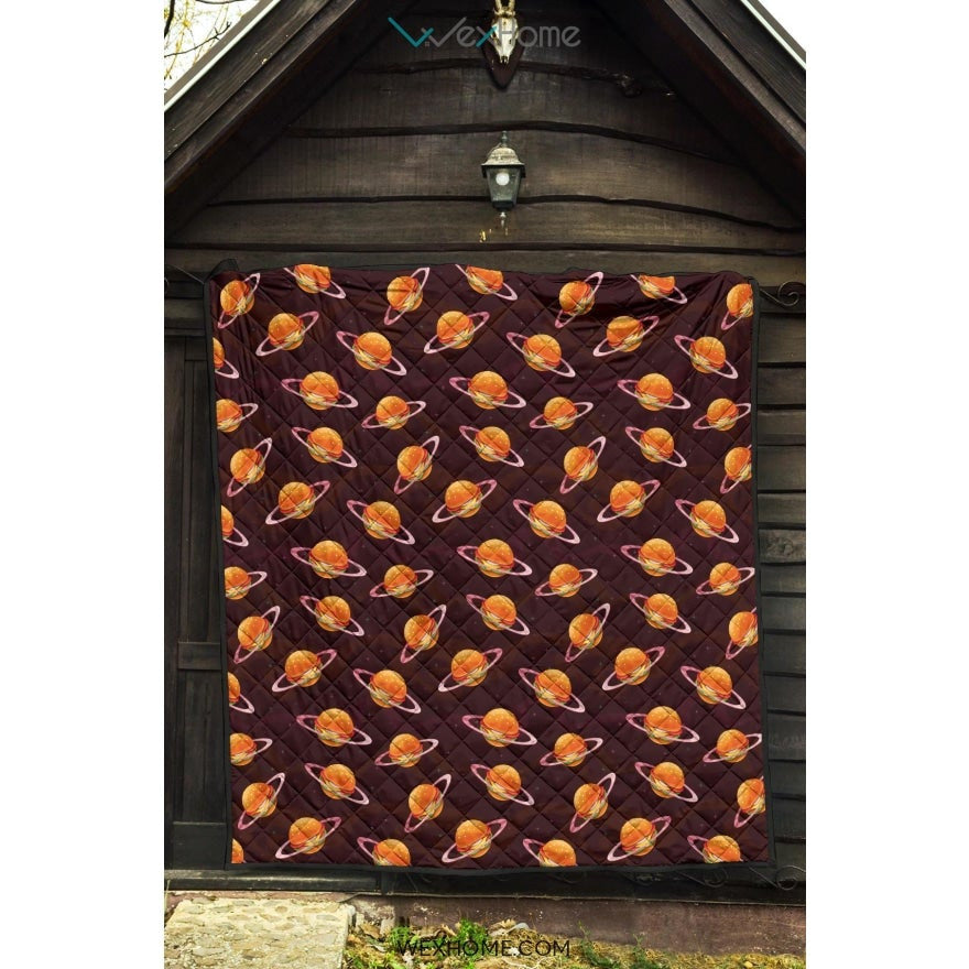 Hamburger Pattern Print Design 05 Premium Quilt