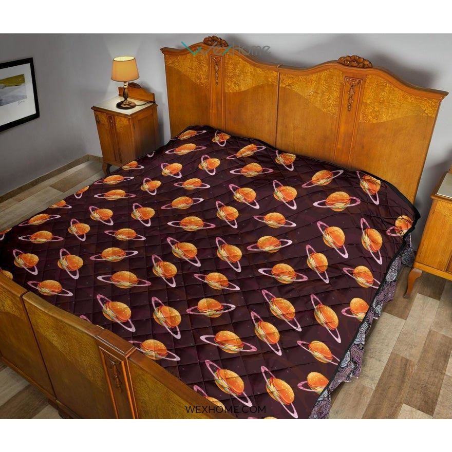 Hamburger Pattern Print Design 05 Premium Quilt