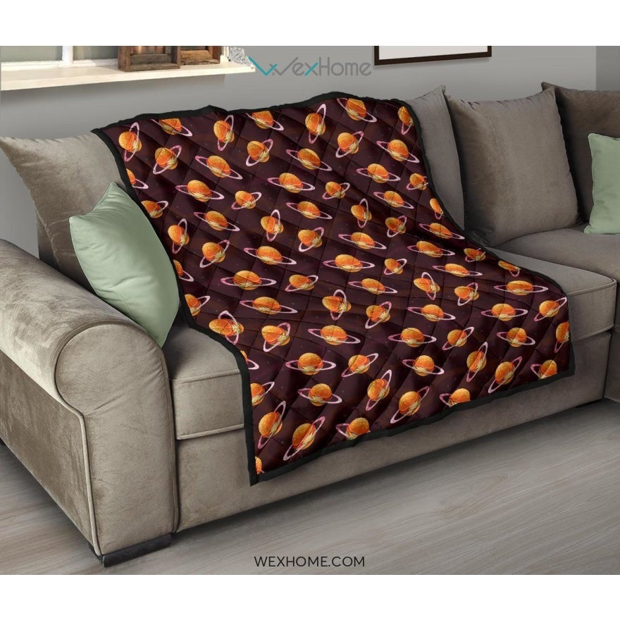 Hamburger Pattern Print Design 05 Premium Quilt