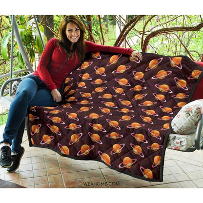 Hamburger Pattern Print Design 05 Premium Quilt