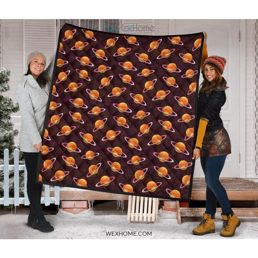 Hamburger Pattern Print Design 05 Premium Quilt