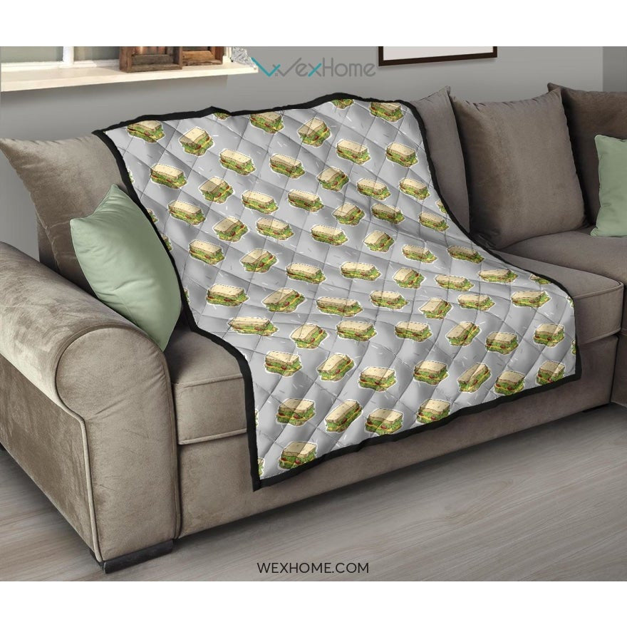 Sandwich Pattern Print Design 05 Premium Quilt
