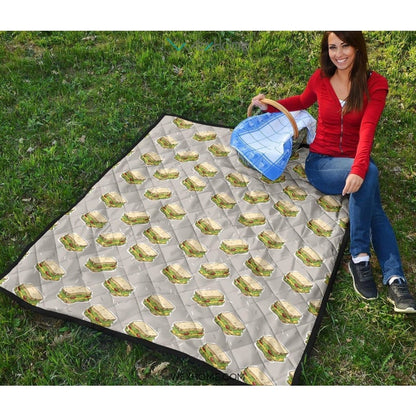 Sandwich Pattern Print Design 05 Premium Quilt