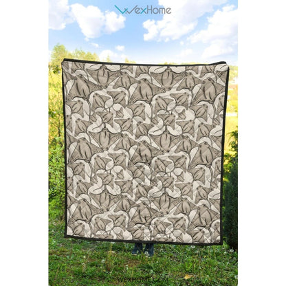 Stingray Pattern Print Design 05 Premium Quilt