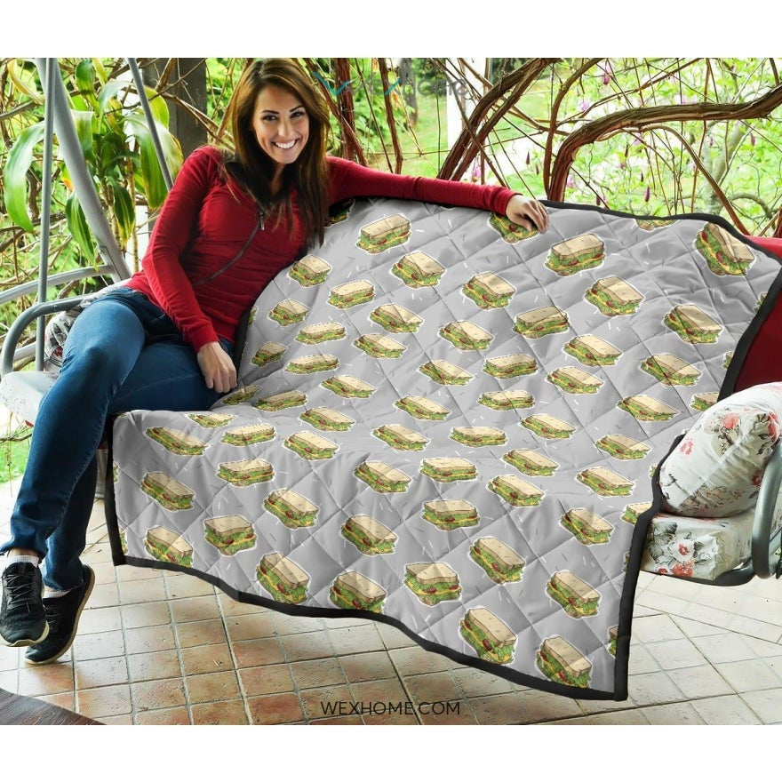 Sandwich Pattern Print Design 05 Premium Quilt