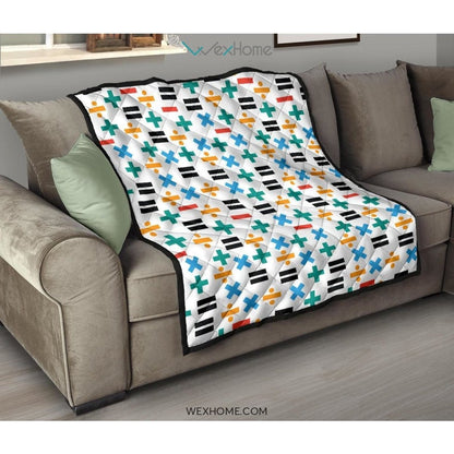Math Pattern Print Design 05 Premium Quilt