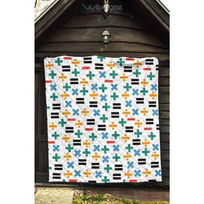 Math Pattern Print Design 05 Premium Quilt