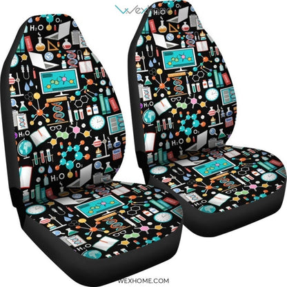 Science Pattern Car Seat Cover 191119 (Set of 2)