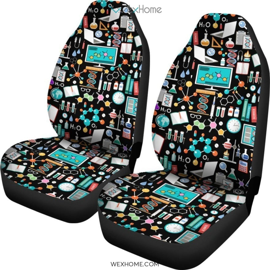 Science Pattern Car Seat Cover 191119 (Set of 2)