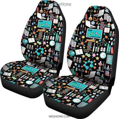 Science Pattern Car Seat Cover 191119 (Set of 2)