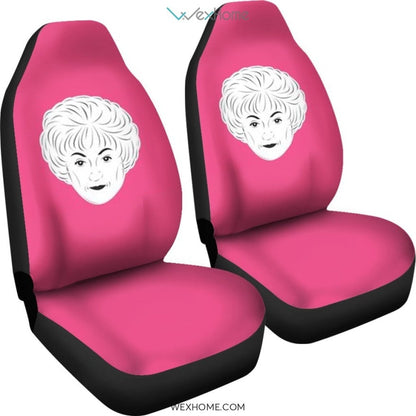 The Golden Girls Grandma Face in Pink Color Car Seat Cover Best Car Decor 2021