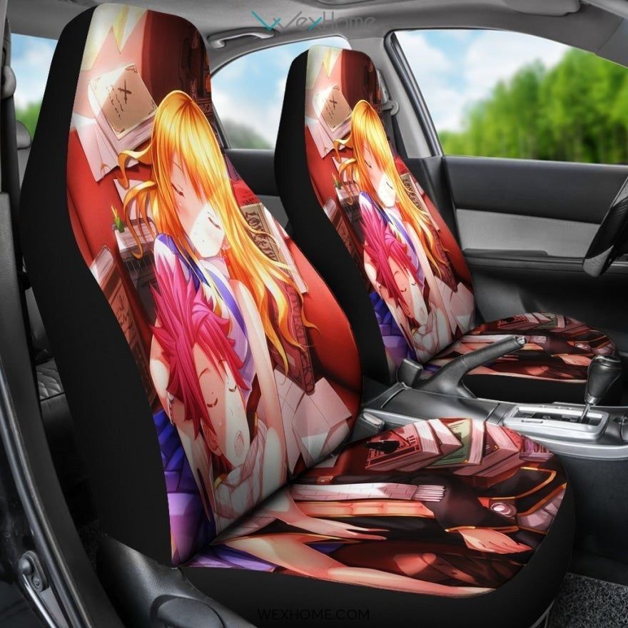 Natsu And Lucy Fairy Tail Anime Car Seat Covers