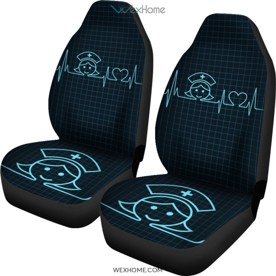 Nurse Heart Beat Car Seat Cover 191119 (Set of 2)