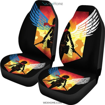 Mikasa Attack On Titan Anime Car Seat Covers