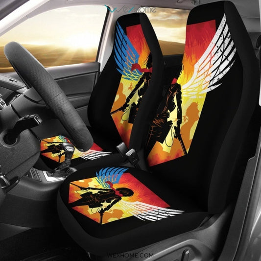 Mikasa Attack On Titan Anime Car Seat Covers