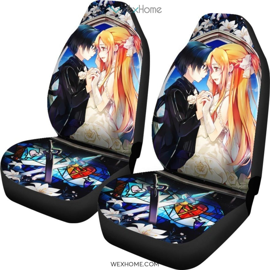 SAO Kirito Asuna Anime Car Seat Covers 2