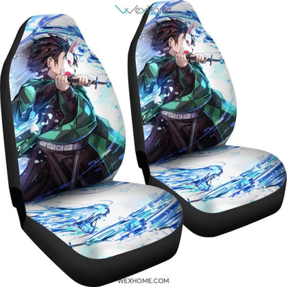 Tanjiro Kamado Anime Car Seat Covers Kimetsu No Yaiba Best Car Gift 2021