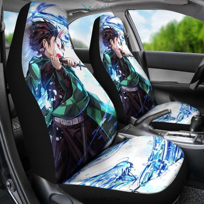 Tanjiro Kamado Anime Car Seat Covers Kimetsu No Yaiba Best Car Gift 2021