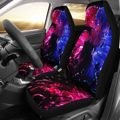 Rem And Ram Re Zero Anime Car Seat Covers
