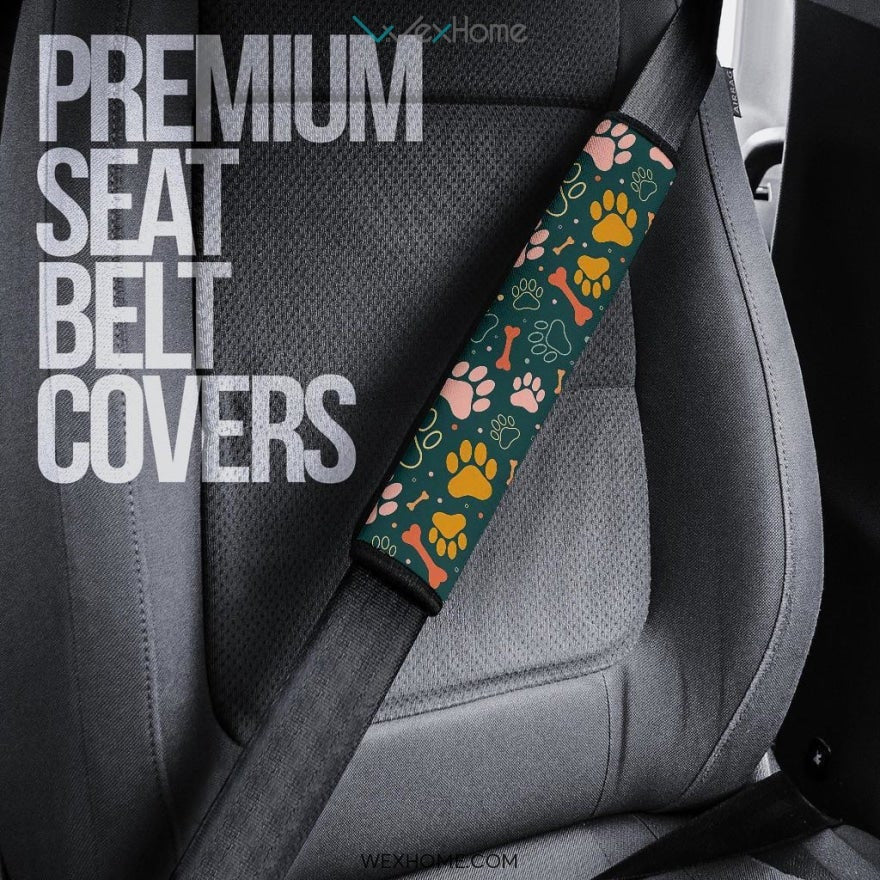 Dog Paw Pattern Custom Seat Belt Covers