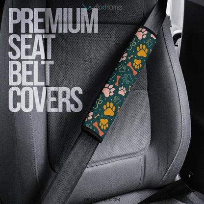 Dog Paw Pattern Custom Seat Belt Covers