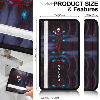 Jujutsu Kaisen Anime Seat Belt Covers | Sukuna Water Skull Galaxy Belt Covers