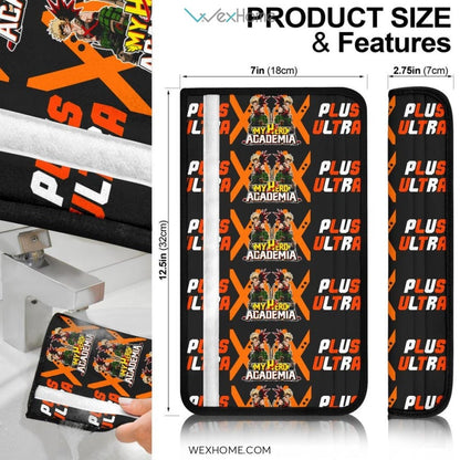 My Hero Academia Anime Seat Belt Covers | MHA Katsuki Orange Theme Belt Covers