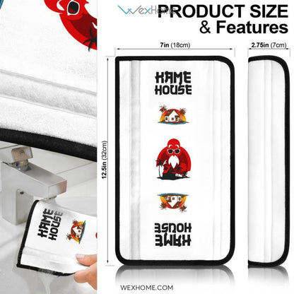 Dragon Ball Anime Seat Belt Covers | DB Master Roshi Kame House Belt Covers