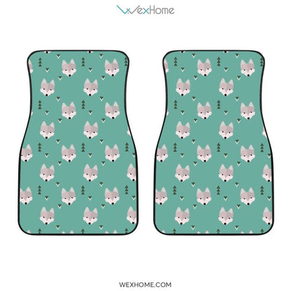 Christmas Pugs Santa_S Red Cap Pattern Front And Back Car Mats