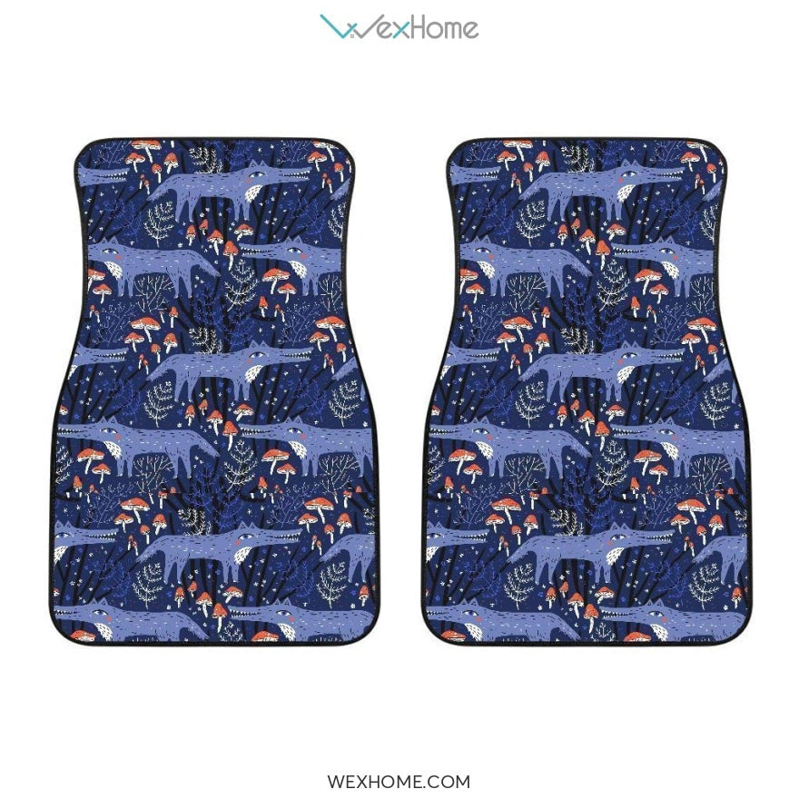 Cute Polar Bears Christmas Decoration Pattern Front And Back Car Mats