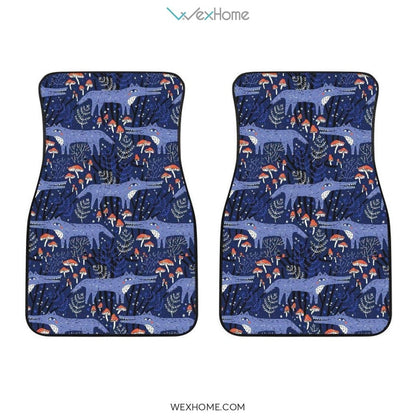 Cute Polar Bears Christmas Decoration Pattern Front And Back Car Mats