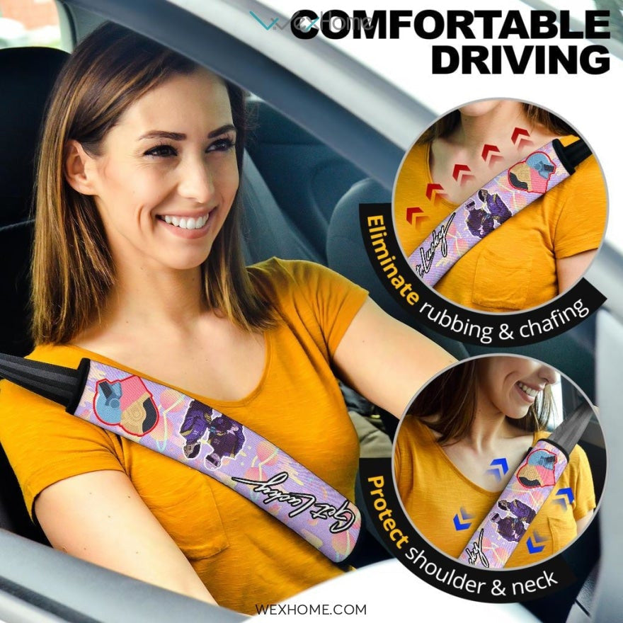 Daft Punk Seat Belt Covers | Daft Punk Get Lucky Couple Style Belt Covers