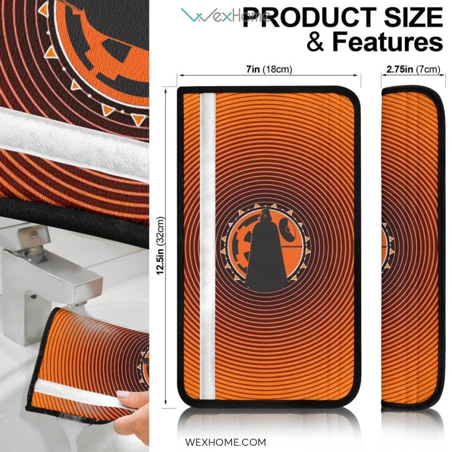 Star Wars Movie Seat Belt Covers | Darth Vader Orange Spiral Belt Covers