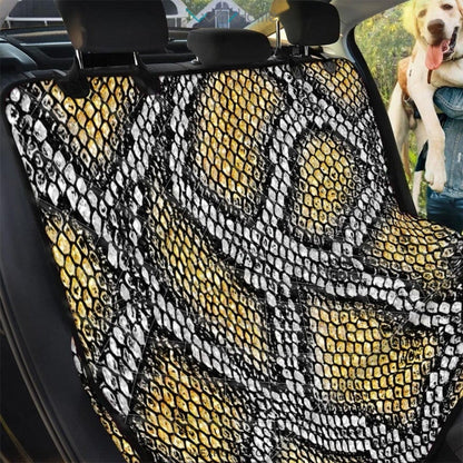 Yellow Snakeskin print Pet Car Seat Cover