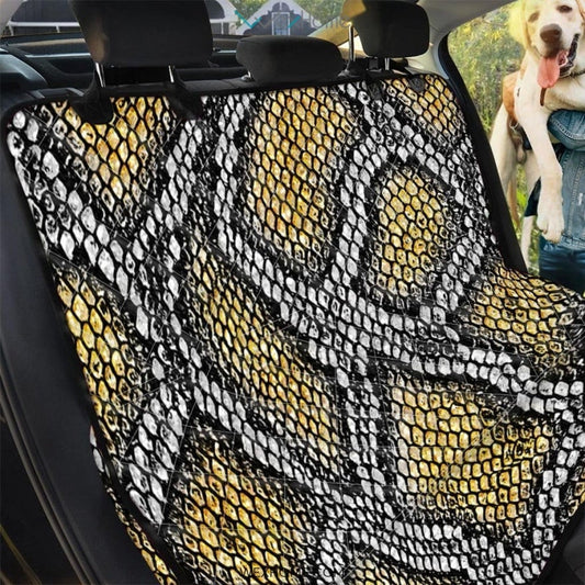 Yellow Snakeskin print Pet Car Seat Cover