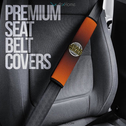 Star Wars Movie Seat Belt Covers | Darth Vader Orange Spiral Belt Covers
