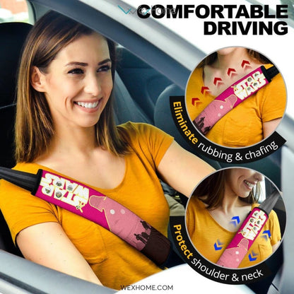 Star Wars Movie Seat Belt Covers | Darth Vader Silhouette Pink Belt Covers