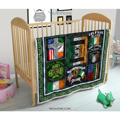 Irish Pride It's In My DNA St Patrick's Day Quilt